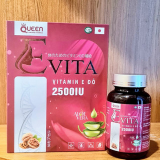 Hộp đựng 30 viên uống sáng đẹp da Evita vitamin E đỏ 2500IU