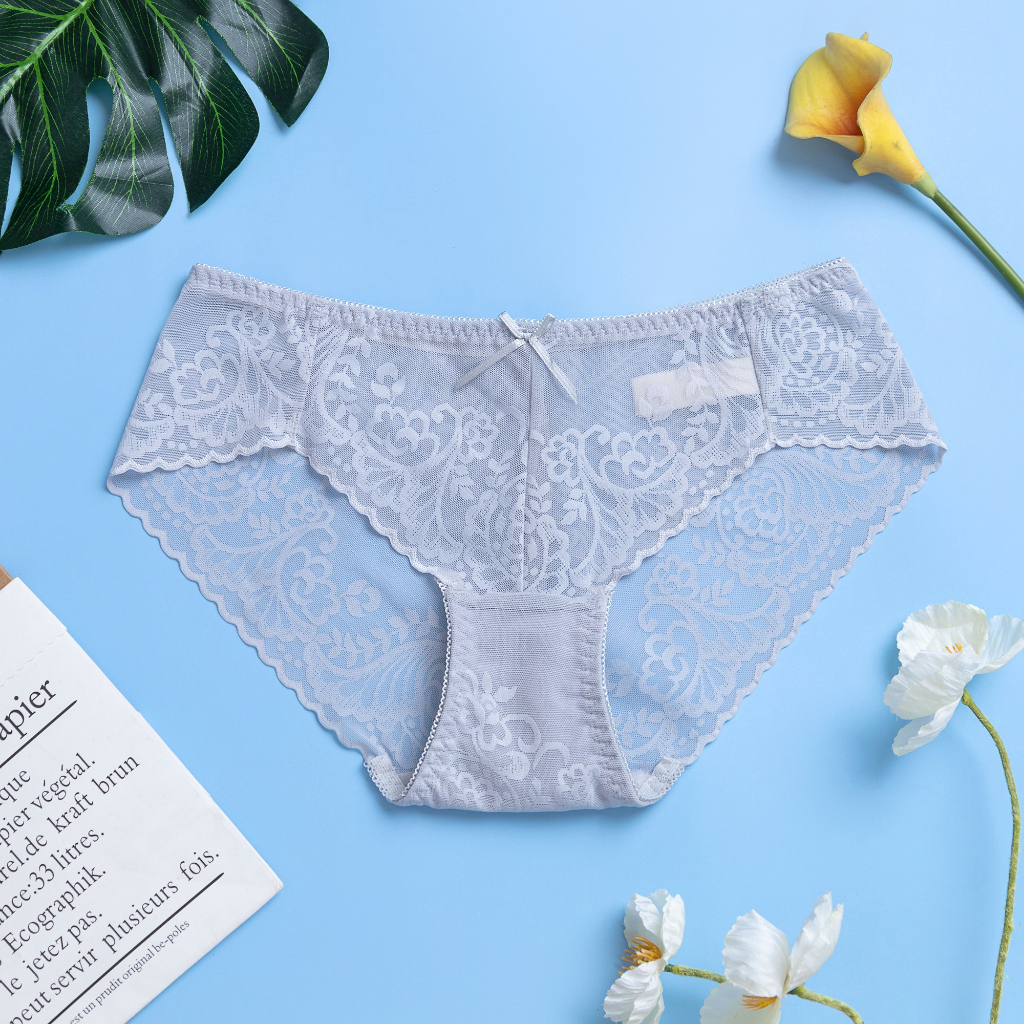 Combo 4 Quần Lót Nữ Ren Lưng Thấp Co Giãn Thoải Mái (Mustoto MQ55)
