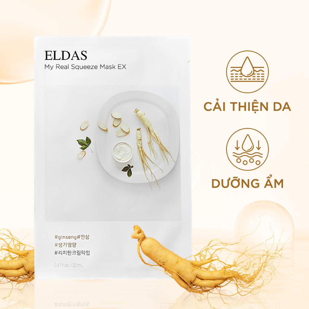 Mặt Nạ Dưỡng Da Eldas Natural 7 Days, Dưỡng Ẩm Trắng Da Cho Da Dầu Mụn 30g/miếng