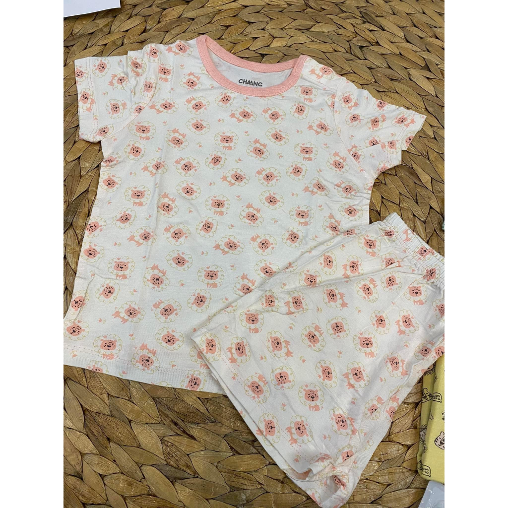 Bộ quần áo cộc tay cúc vai cho bé trai, bé gái Tigger