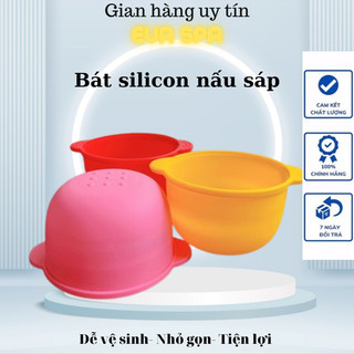 (Tặng vài que gỗ) Bát nấu sáp wax lông silicon chống dính sạch sẽ, Chén Nấu Sáp Wax Lông Silicon