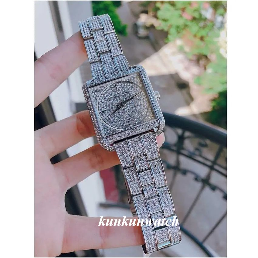 Đồng Hồ Nữ Michael Kors MK3662 Full Đá Mặt Vuông 32mm