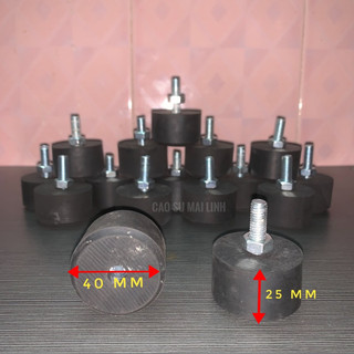 4 Cục cao su giảm chấn , Cao su chân máy đường kính 40x25 ốc 8
