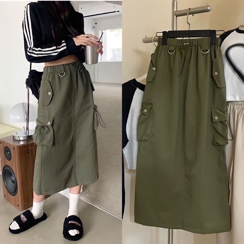 Chân váy túi hộp cạp chun freesize - mã 6909