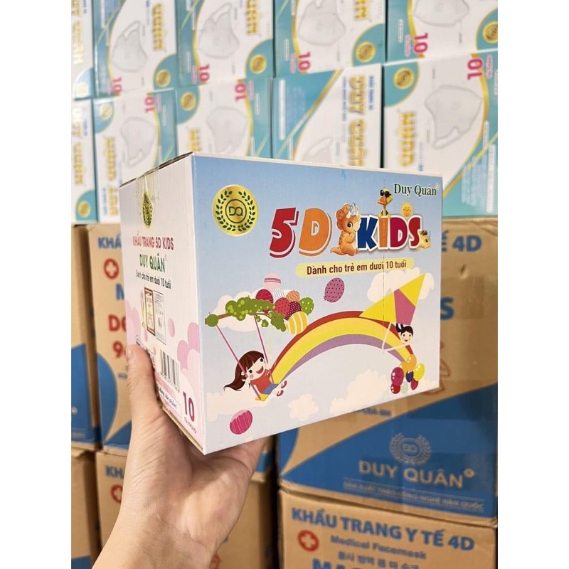 Khẩu trang 5d bé Duy Quân , khẩu trang y tế bé in hình hoa tiết ,khẩu trang bé từ 1-7 tuổi