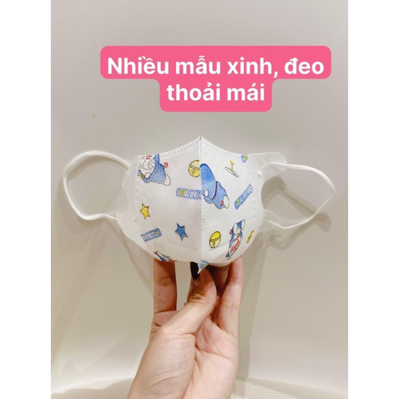 Khẩu trang 5d bé Duy Quân , khẩu trang y tế bé in hình hoa tiết ,khẩu trang bé từ 1-7 tuổi