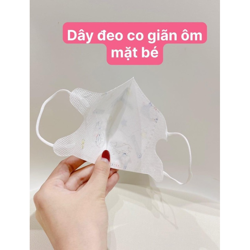 Khẩu trang 5d bé Duy Quân , khẩu trang y tế bé in hình hoa tiết ,khẩu trang bé từ 1-7 tuổi