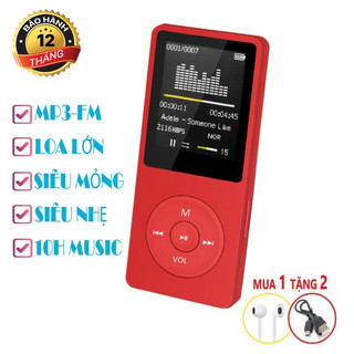 Máy nghe nhạc mp3 JS-01 siêu mỏng đa chức năng tặng tai nghe | ốp lưng | dây sạc | hộp đựng cao cấp | Usb Otg