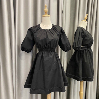 [XẢ HÀNG] ĐẦM ĐEN ANNA DRESS thiết kế cut-out hở lưng sexy phần eo bo chun co giãn sau lưng thắt nơ có lót trong