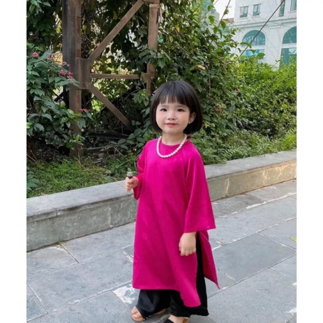 Áo Dài Bé Gái Dáng Xuông