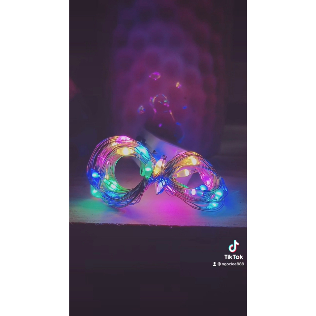 Dài 2m - Dây đèn led trang trí sẵn pin, đèn đom đóm fairylight, decor sân vườn, bó hoa, gói quà tặng, chụp ảnh sản phẩm