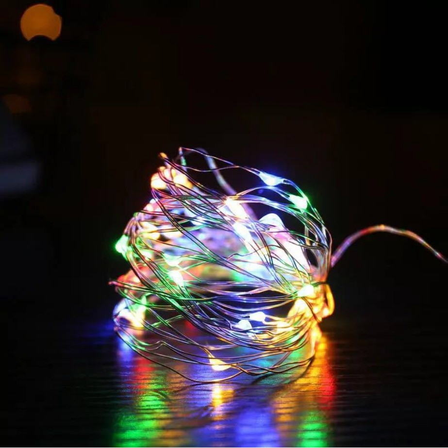 Dài 2m - Dây đèn led trang trí sẵn pin, đèn đom đóm fairylight, decor sân vườn, bó hoa, gói quà tặng, chụp ảnh sản phẩm