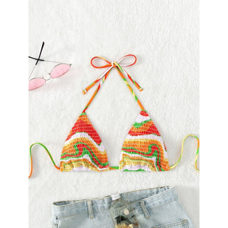 [SẴN ÁO XANH DƯƠNG S] Áo tops bikini hở lưng buộc dây