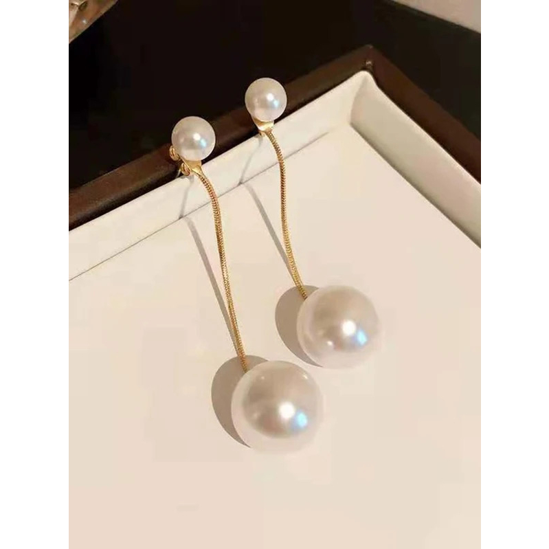 Hoa tai charm ngọc trang trí dài phong cách hàn quốc mới cổ điển sang trọng