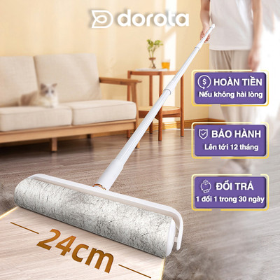 Cây lăn lông mèo cao cấp cán dài DOROTA lăn bụi quần áo lông thú cưng làm sạch ga giường sofa AT801