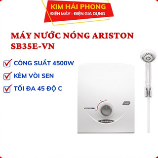 Máy nước nóng ARISTON AURES EASY 3.5, máy tắm nước nóng trực tiếp tặng kèm vòi sen bảo hành chính hãng