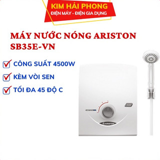 Máy nước nóng ARISTON SB35E-VN, máy tắm nước nóng trực tiếp không bơm trợ lực có tặng kèm vòi sen