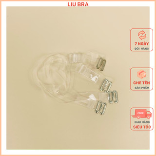 1 đôi Dây áo ngực trong suốt móc inox