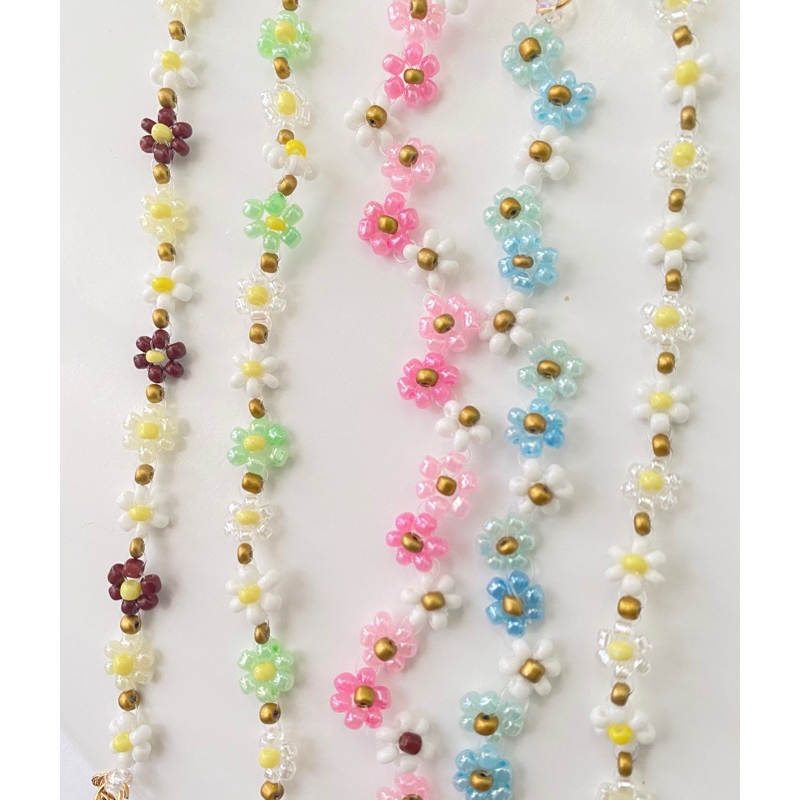 Vòng tay hoa daisy hạt cườm handmade đủ màu sắc