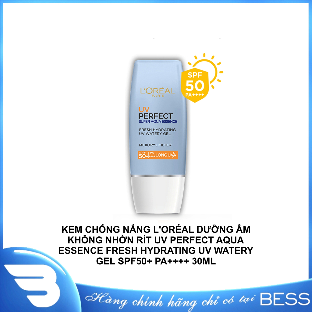 Kem Chống Nắng L'Oréal UV Perfect Aqua Essence Fresh Hydrating UV Watery Gel SPF50+ PA++++ 30ml