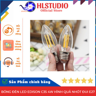 Bóng đèn Led Edison C35 4W hình quả nhót đui E27 HL Studio