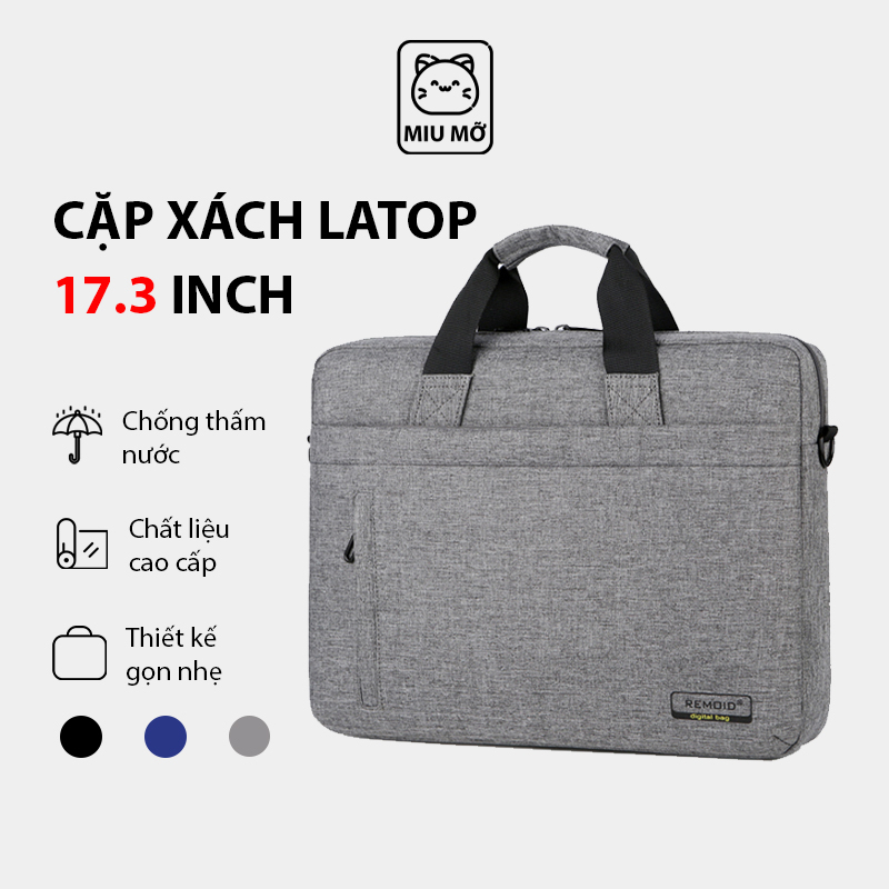 Cặp Laptop 17.3 inch REMOID Chống Sốc Tốt, Chất Liệu Cao Cấp, Siêu Nhẹ, Cặp Xách Laptop 17 inch Nhỏ Gọn Cho Nam Nữ