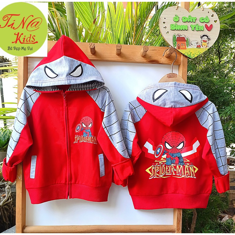 Áo khoác nỉ thun Spiderman