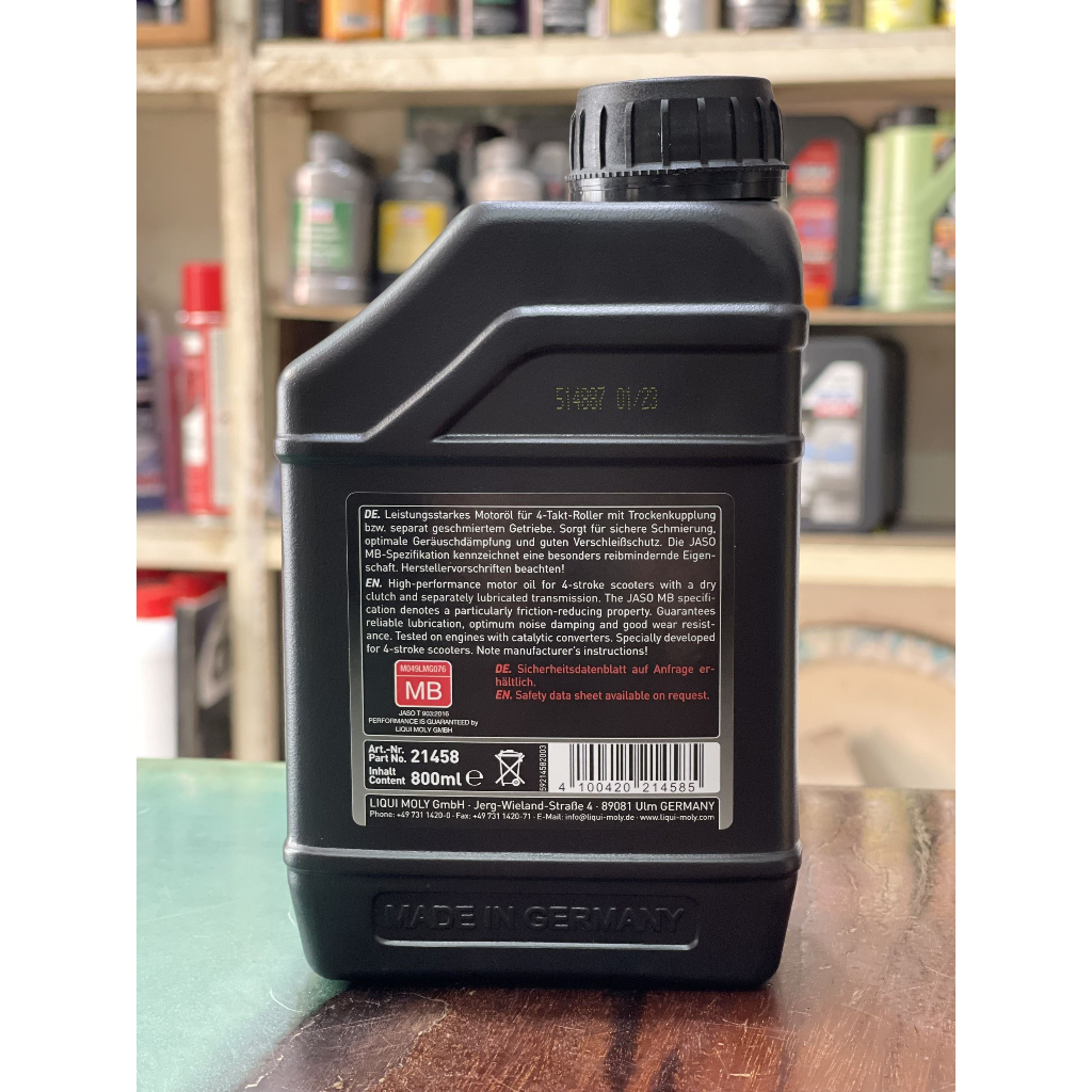 NHỚT CHUYÊN DÙNG CHO XE TAY GA LIQUI MOLY MOTORBIKE 4T 10W-40 SCOOTER MB FORMULA 21458 0.8L ducthanhshop
