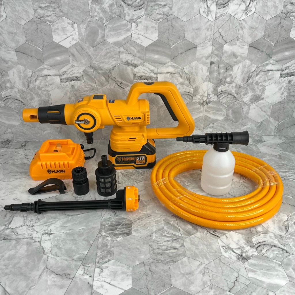 Máy Rửa Xe Pin Hukan HK- PW3828BL Động Cơ Không Chổi Than Bảo Hành 6 Tháng
