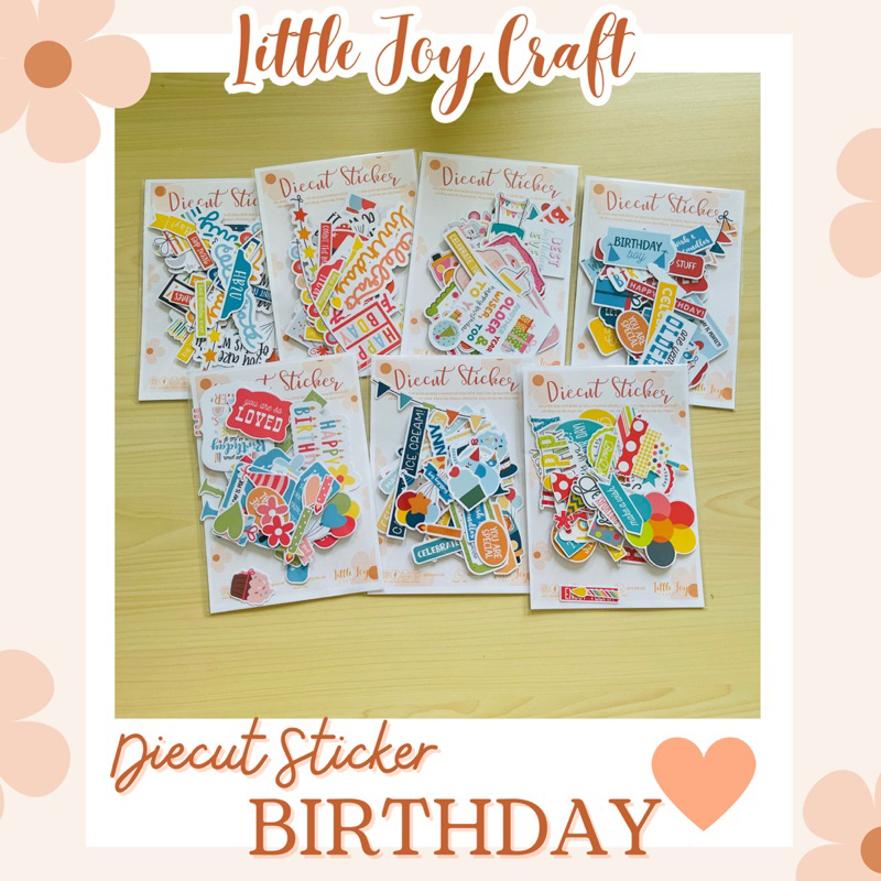 (Part6) - DIECUT STICKER trang trí Khung ảnh nổi 3D, sổ Scrapbook, Lovebox… chủ đề Sinh nhật (HAPPY BIRTHDAY)