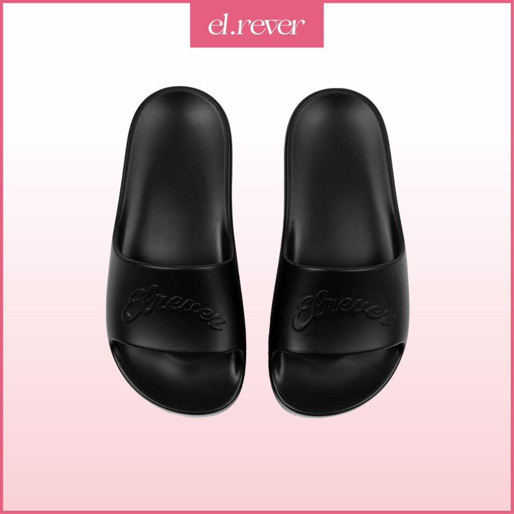 ELRÊVER - Dép nữ đế bánh mì thời trang chống nước - Màu hồng, đen, kem - 0222G01