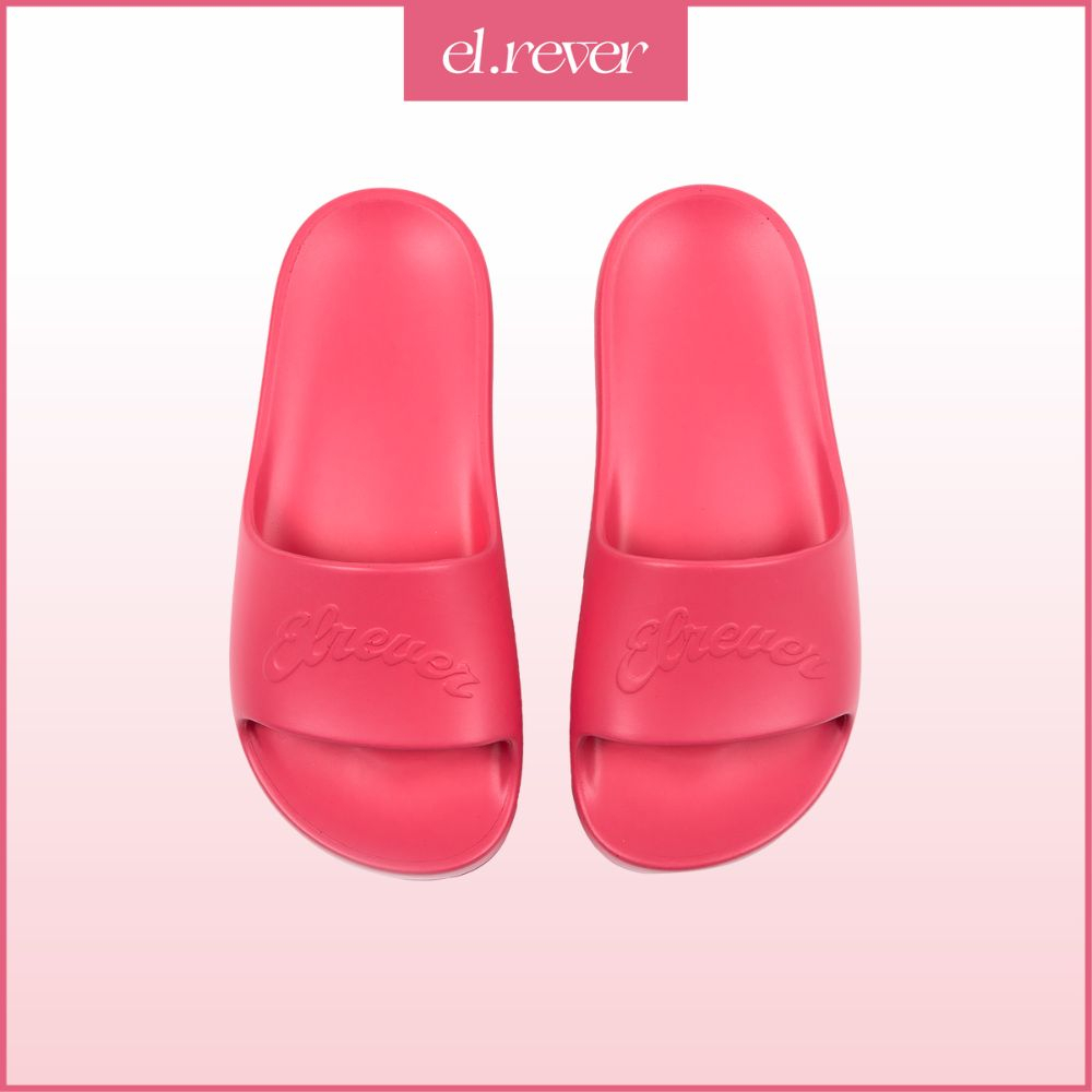 ELRÊVER - Dép nữ đế bánh mì thời trang chống nước - Màu hồng, đen, kem - 0222G01