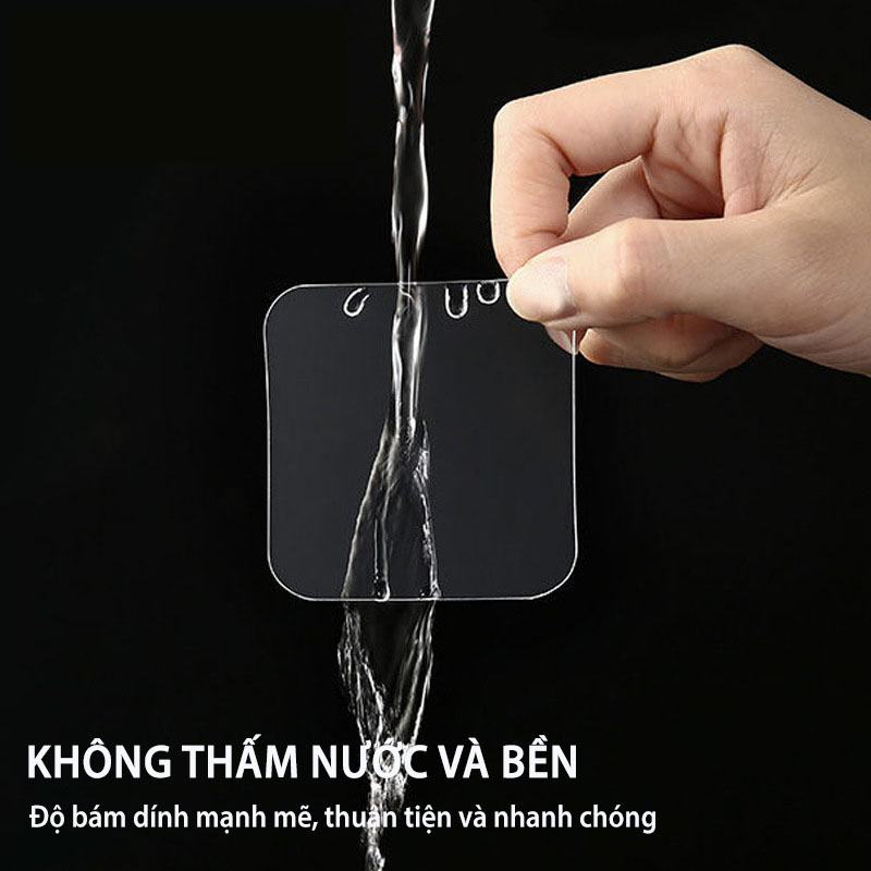 Combo 10 Miếng Dán Siêu Dính 2 Mặt Nano, Móc Dán Tường Băng Dính 2 Mặt Beecook
