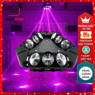 Đèn Moving 9 Mắt Lớn 3in1 Laser Xoay 360 Độ Có Chớp Trắng Và Laser Dành Cho Karaoke