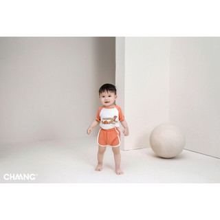 [CHAANG] Bộ quần áo cộc tay raglan cho bé Active