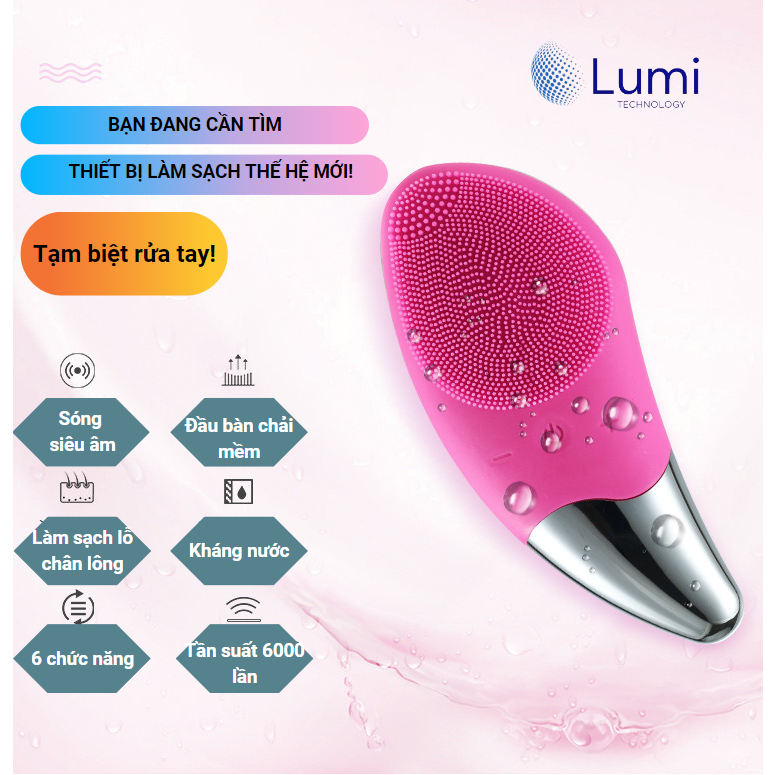 Máy Rửa Mặt Làm Sạch Da Thế Hệ Mới Lumi Expert X9 3In1, Làm Sạch, Nâng Cơ, Trẻ Hóa Da