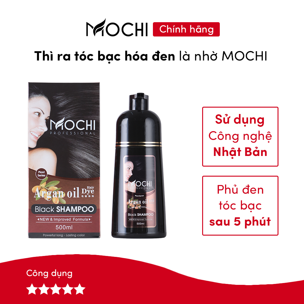 Dầu gội phủ bạc Mochi Nhật Bản  Dầu gội thảo dược nhuộm tóc ngay tại nhà