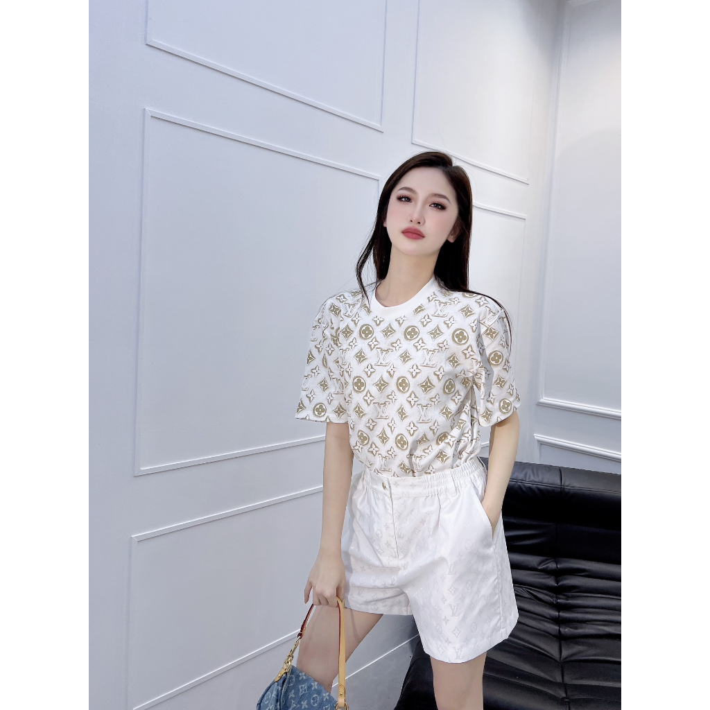 Áo thun tay ngắn thời trang cao cấp Louis Vuitton LV phong cách cá tính, năng động
