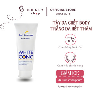 Tẩy da chết White Conc dưỡng trắng mờ thâm dành cho body 180g Nhật Bản