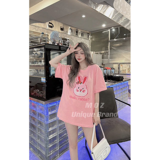 Áo phông thỏ đính hoa len nổi