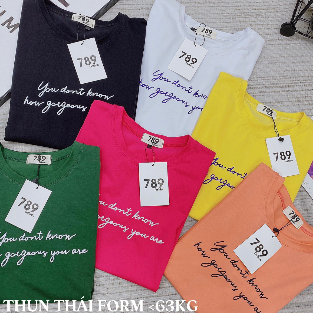 Áo Thun Nữ Vải CottonThái Xịn Đẹp Chất Êm Mịn Dày Dặn In Hình Tùy ChọnTheo Ý Khách MIYUNA