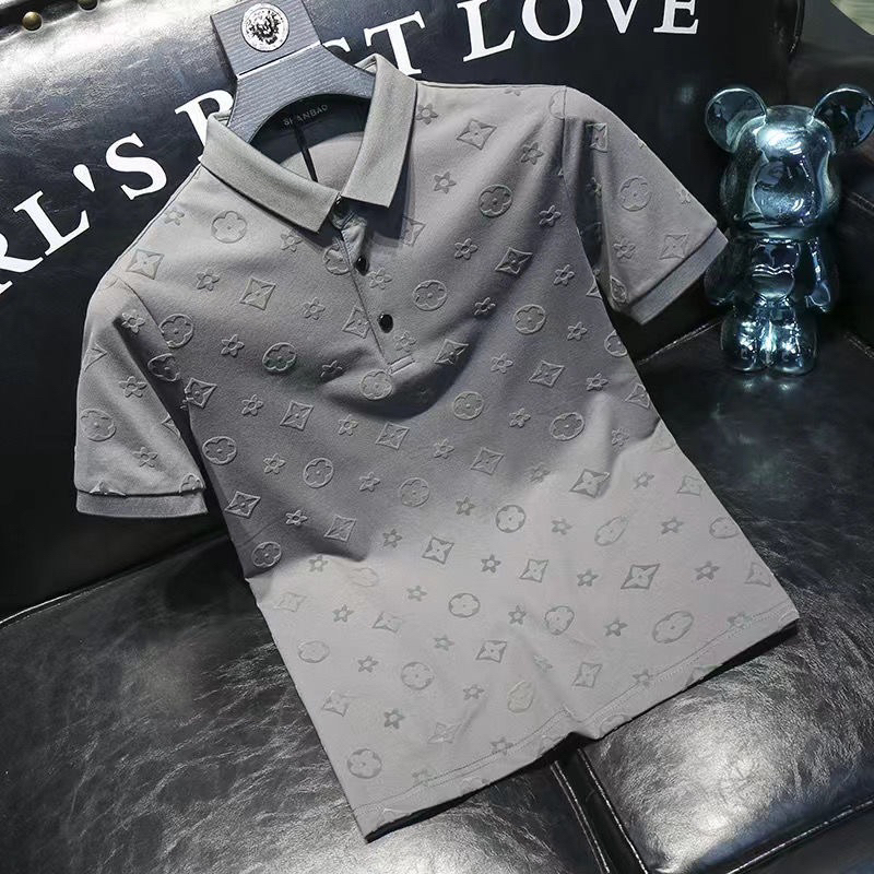 Áo Polo Nam Cổ Vuông Hoạ Tiết LV