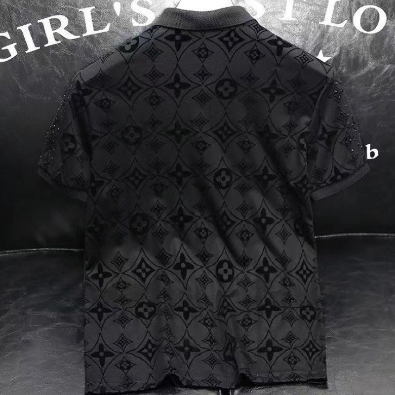 Áo polo Nam Cổ Vuông Đính Đá