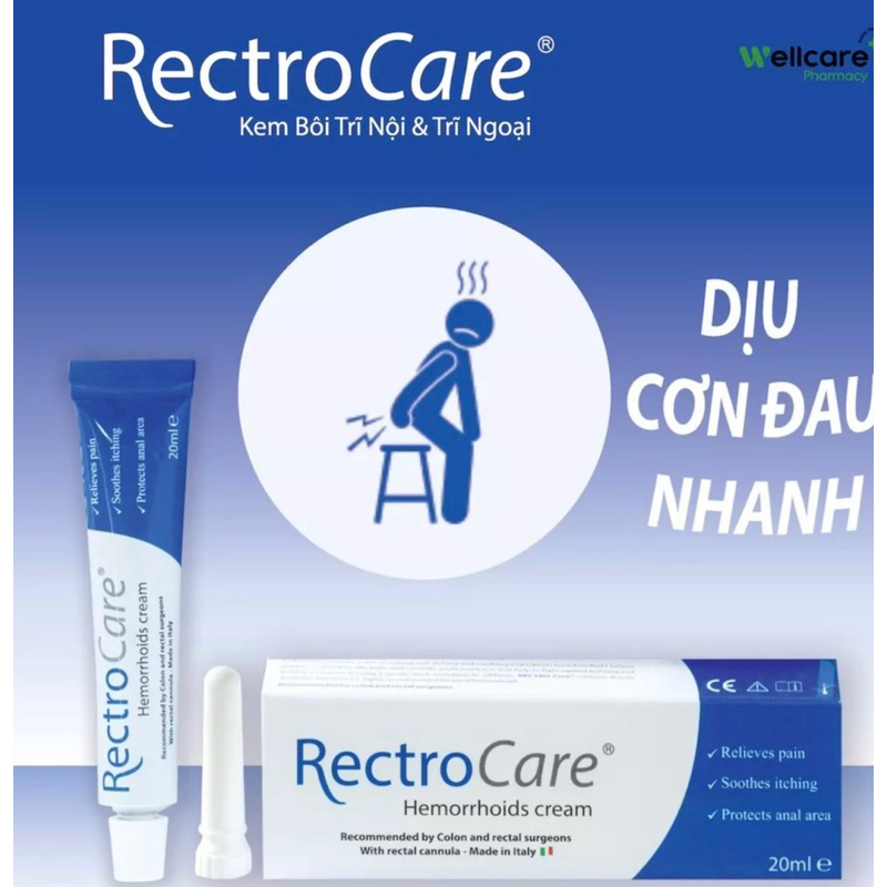 Rectrocare Kem bôi Trĩ nội, trĩ ngoại (che tên) - tuýp 20ml