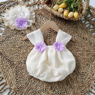 Body ren lưới hoa tím cao cấp Min Boutique. Đồ bé gái sơ sinh, đầy tháng, thôi nôi, sinh nhật