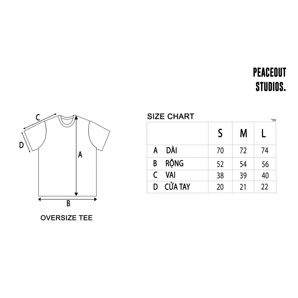 Áo thun P117 Peaceout Studios Mini Logo Peaceout