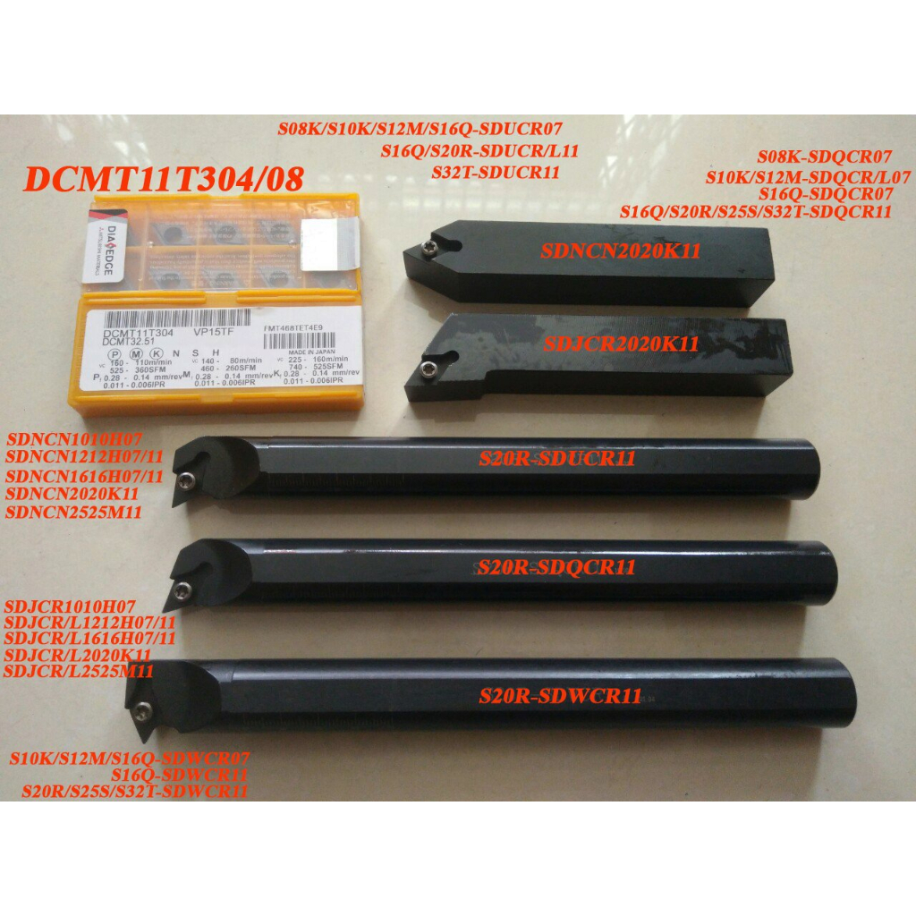 Cán dao tiện ngoài SDJCR/SDJCL - Cán dao lắp mảnh DCMT