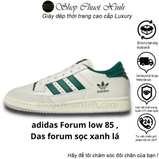 Giày thể thao nam nữ adidas Forum low 85 , Das forum sọc xanh lá mới nhất 2022 full box