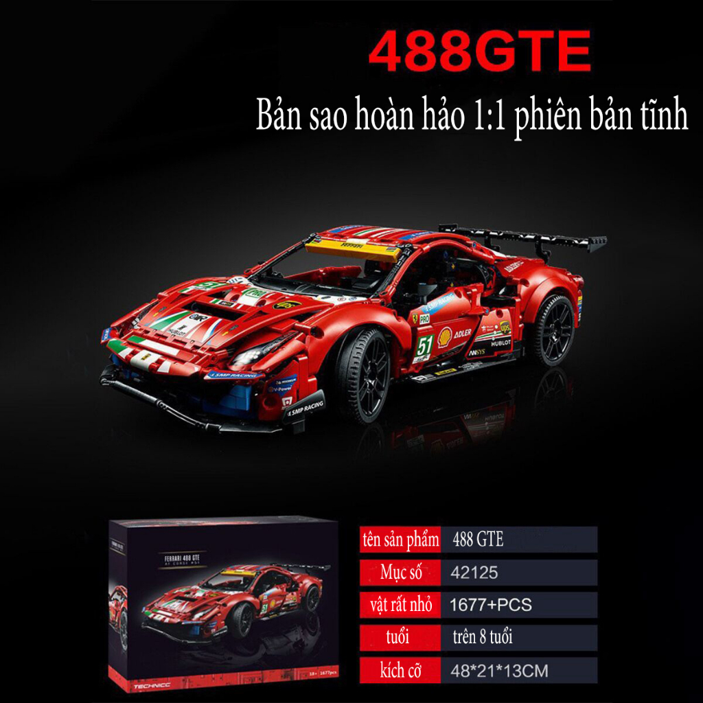 Urchin Toys**Đồ Chơi lắp ráp Xe Đua Bugatii 1:14 1300+pcs Chất Lượng Cao Technic Mô Hình Xe 1:8 4000+pcs