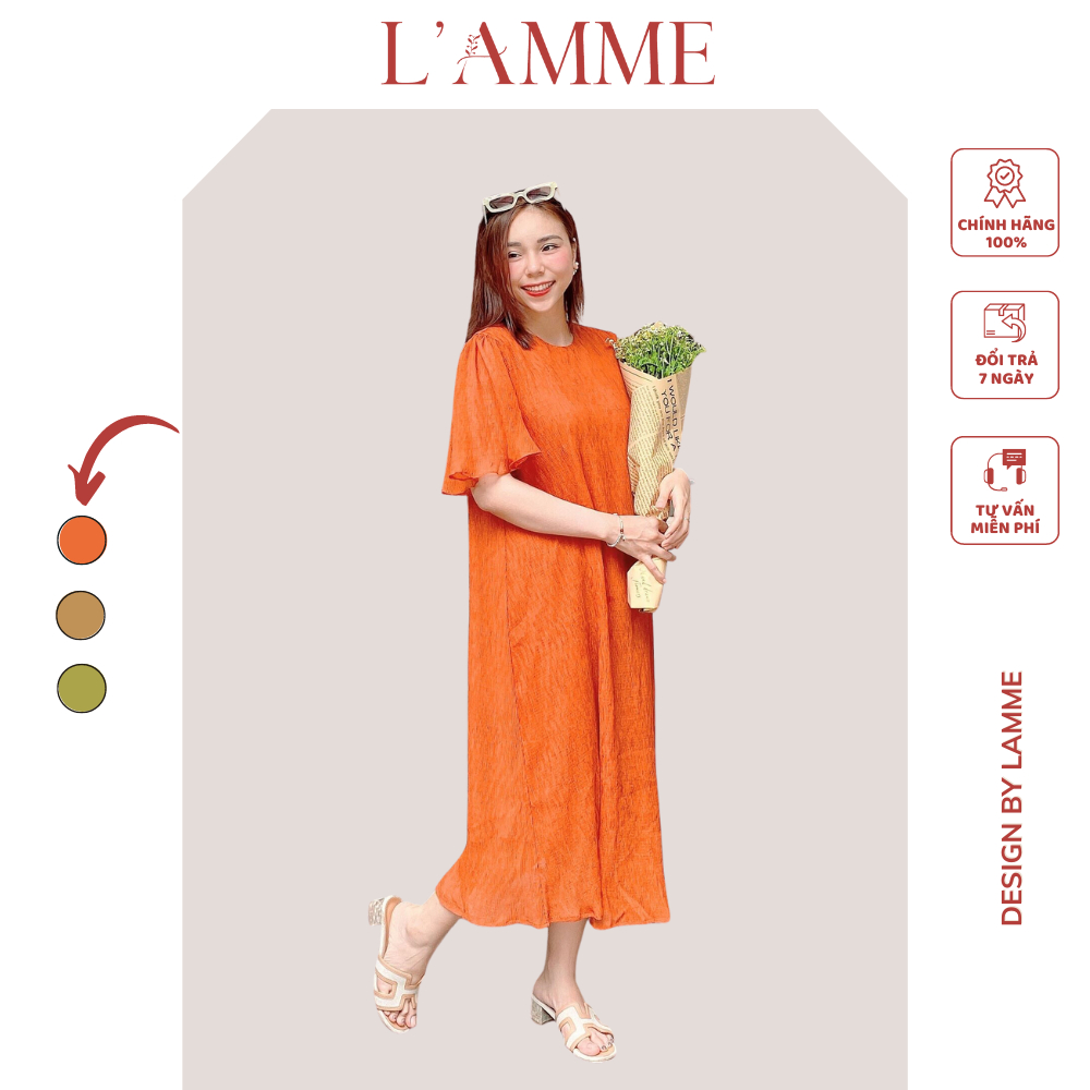 Váy bầu đẹp ELLIE đầm bầu dáng xuông, chất liệu Tơ 2 lớp phong cách Hàn Quốc nhẹ nhàng, mát mẻ phù hợp đi làm, đi chơi